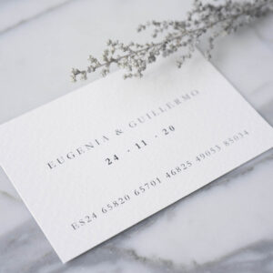 Tarjeta lista de boda Mármol Carrara