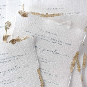 Invitaciones pan de oro