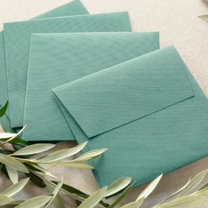 Sobre cuadrado con solapa recta Verde Edera